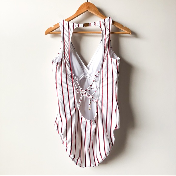 Lauren Ralph Lauren Dylan Striped One Pc Swimsuit - Picture 3 of 8